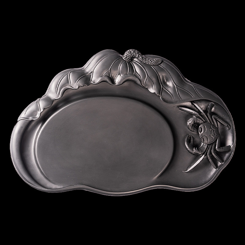 【孤品】国家非遗传人 方学斌制 收藏级砚台《和谐》黑光板 黑光板歙砚台 高档文房四宝