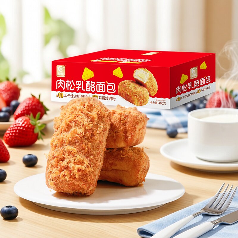 友臣肉松乳酪面包芝士休闲零食美味营养健康食品糕点早餐面包整箱