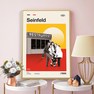 Seinfeld宋飞正传装 饰画客厅卧室背景墙画怀旧美剧电影视海报挂画