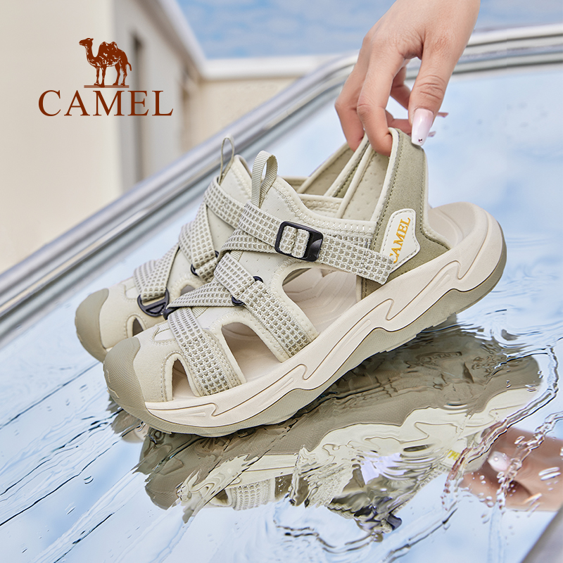 骆驼苔履户外凉鞋女士夏季新款速干涉水透气防滑外穿运动沙滩鞋男