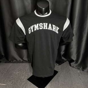 Gymshark GSLC OVERSIZED拼接学院风休闲宽松健身短袖运动t恤