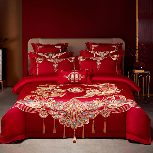 120支长绒棉婚庆四件套