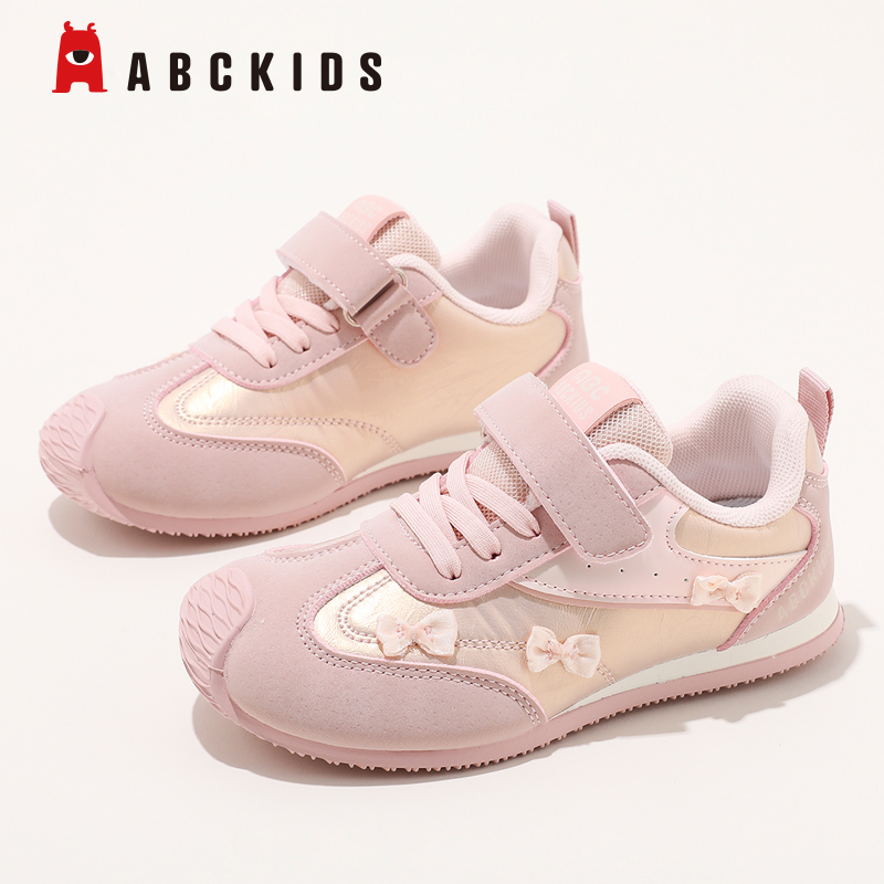 abckids女童鞋子2025春秋新款儿童德训鞋女孩休闲运动鞋轻便板鞋