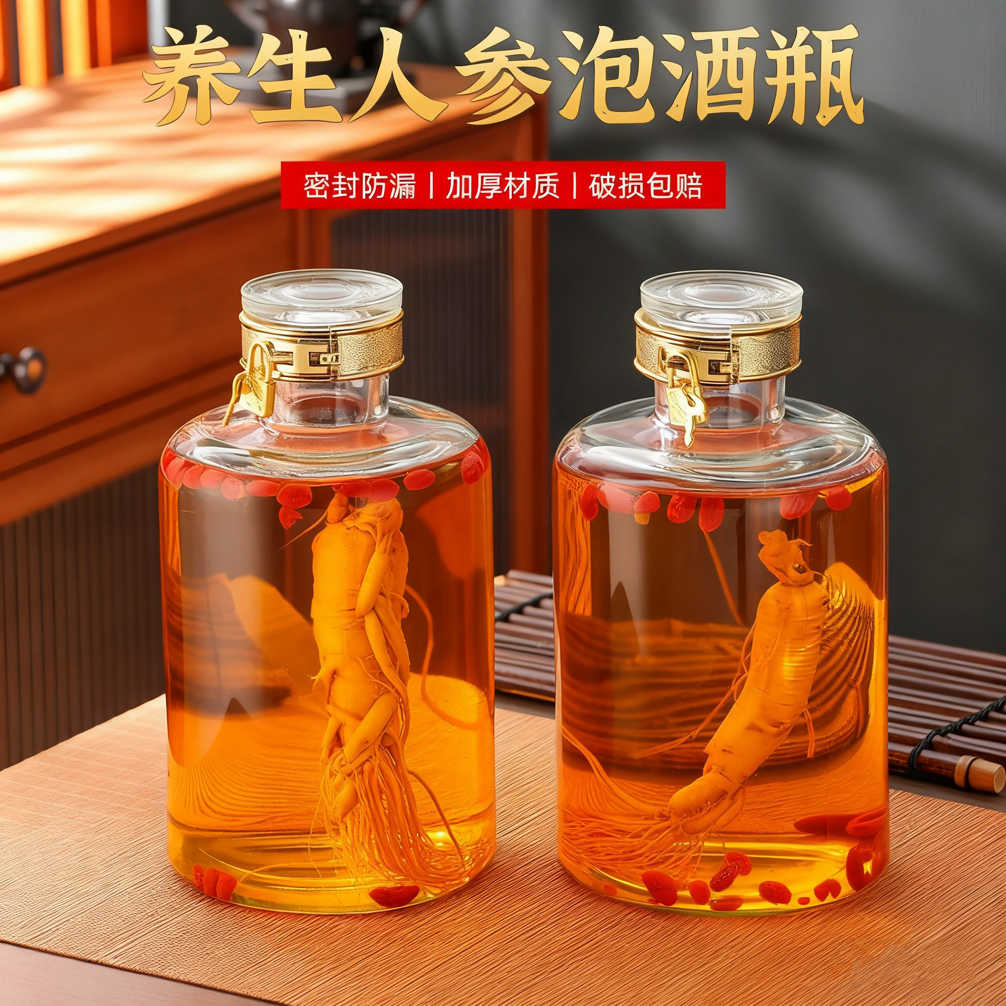 泡酒玻璃瓶加厚药酒白酒瓶5斤玻璃酒瓶空瓶密封专用酒瓶存酒坛罐,厨房/烹饪用具,泡酒瓶,淘宝优惠券,粉丝福利购,淘宝优惠卷