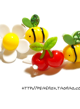 豌豆铺Peas box |蜜蜂雏菊樱桃清新宠物头饰泰迪马尔济斯西施发夹