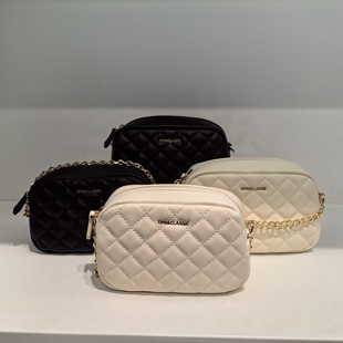 OMI欧米女包2024夏季款时尚百搭小挎包包菱格链条单肩斜挎小方包