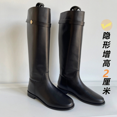 韩系宽筒长筒靴胖mm粗腿骑士靴女