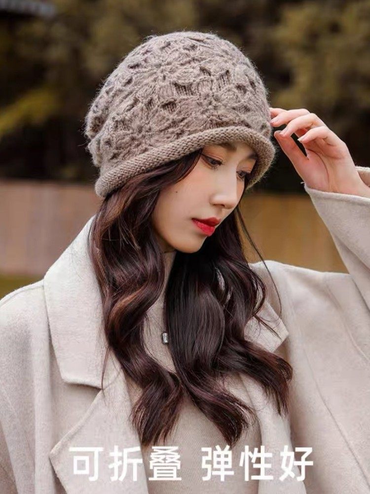 堆堆帽逛街韩系女秋冬时尚潮流