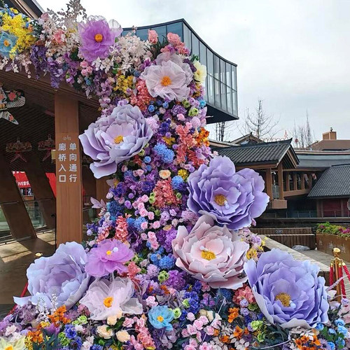 大型仿真花EVA牡丹花户外防水巨型纸花婚礼橱窗美陈活动布置花艺