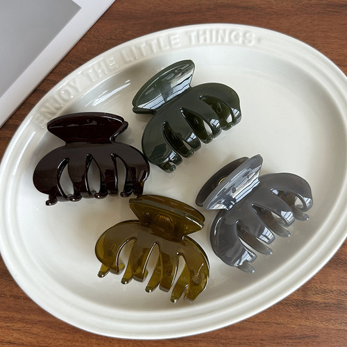 气质简约莫兰迪色系彩色塑料发夹