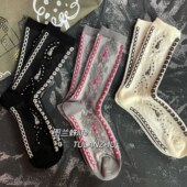 图兰蛛原创设计秋季 新款 小众袜子女日系复古中筒袜ins韩风潮袜