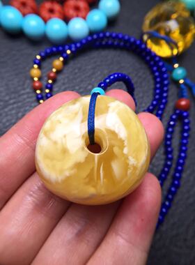 虎皮纹蜜蜡平安扣