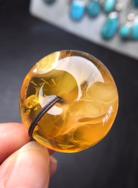 俄料蜜蜡妖孽琥珀面包圈平安扣