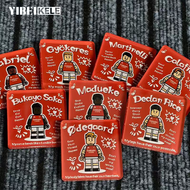 YIBEIKELE阿森纳球员冰箱贴，把枪手战力贴成厨房潮配饰