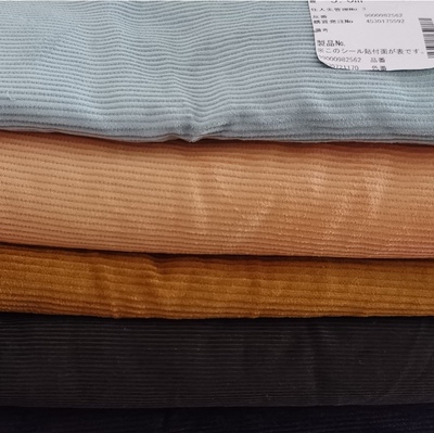 出口日本尾单各色全棉灯芯绒春秋服装布料沙发家居弹力纯棉灯芯绒