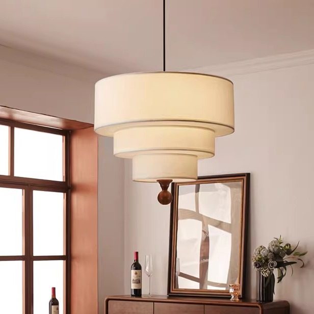 圆形法式中古卧室布艺吊灯高级感宋式美学复古民宿客厅书房餐厅灯,家装灯饰光源,卧室/书房吊灯,淘宝优惠券,粉丝福利购,淘宝优惠卷