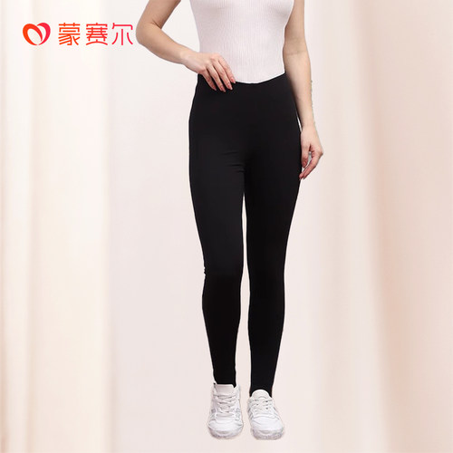 蒙赛尔女士羊毛外穿保暖裤5486中厚踩脚显瘦秋衣秋裤打底裤