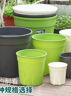 白色青山盆加厚大号控根花盆家用塑料透气镂空蝴蝶兰花专用加仑盆