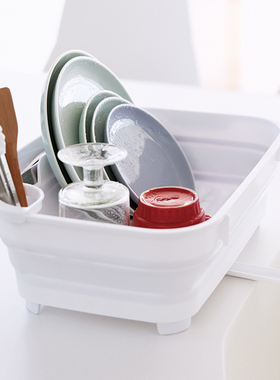 日本进口iseto碗盘沥水架可折叠厨房置物架碗筷碟收纳架子碗碟架