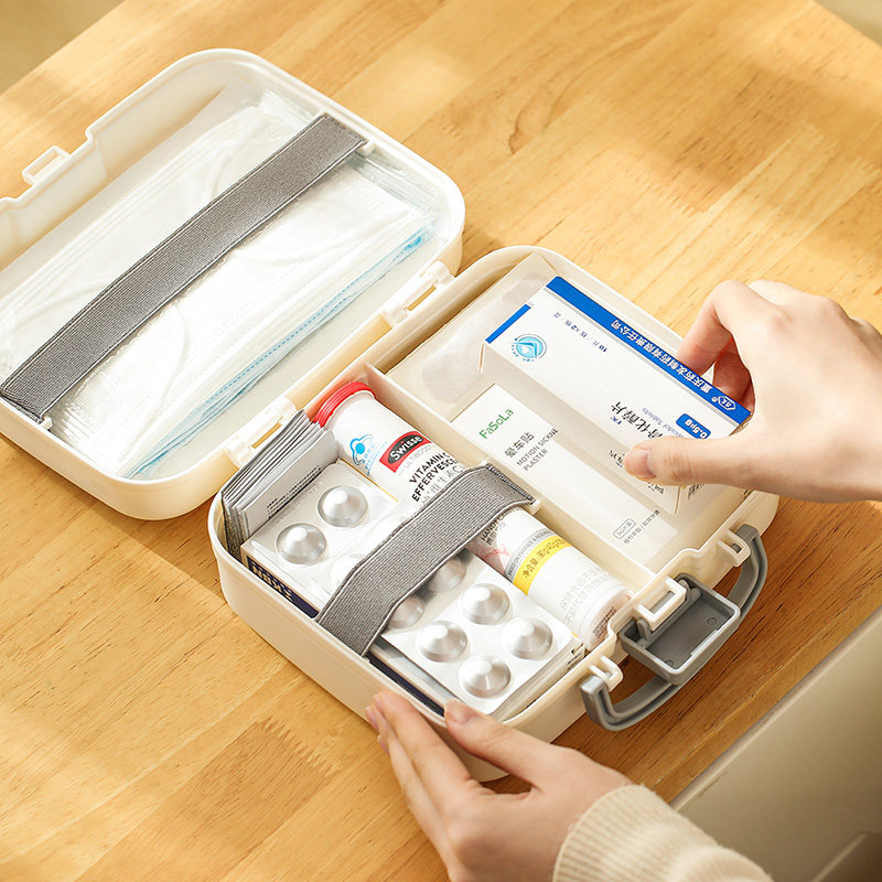 药箱家庭装小型急救箱家用药品收纳盒应急药物医疗便携医护小药盒
