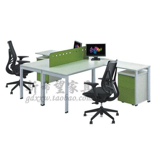 优质双人电脑桌职员办公桌组合带抽屉桌员工桌屏风热销款板式家具