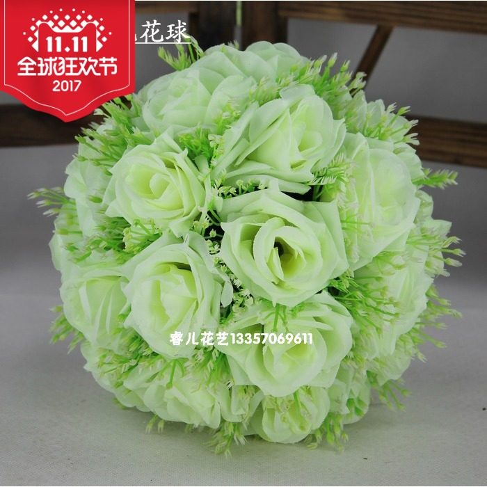 20cm高档玫瑰花球*干花假花绢花塑料花*结婚婚庆酒店商场挂饰包邮