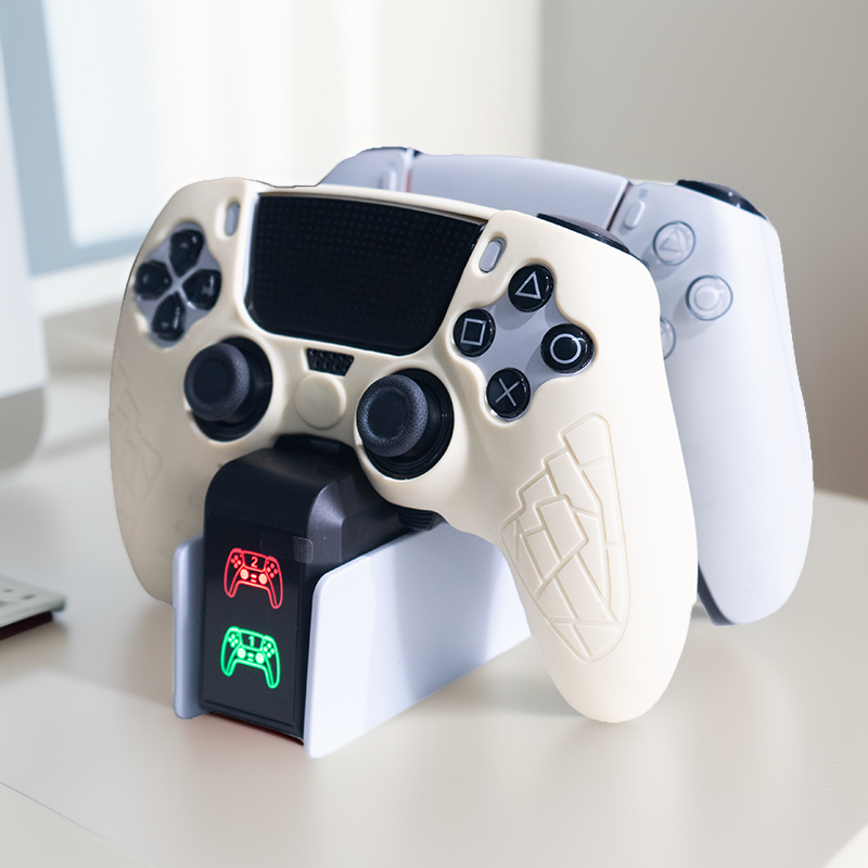 PS5手柄充电底座双座充Type-C快充兼容PS5 Pro/Slim手柄精英手柄
