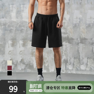 男士 休闲高街五分裤 夏季 潮牌健身运动裤 工装 鹿家门基础印花短裤