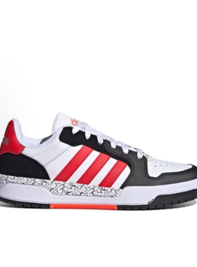 adidas neo Entrap 潮流时尚 低帮 板鞋 男女同款 白红色JP9962