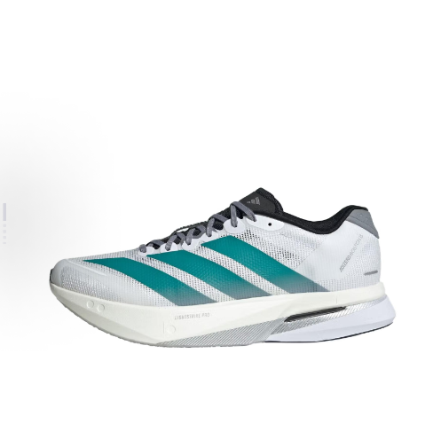 adidas Adizero Boston 13 减震 低帮 休闲竞速跑步鞋 白青JR4791