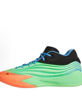 adidas Dame 10 舒适防滑耐磨男子低帮篮球鞋绿黑色 KI5949