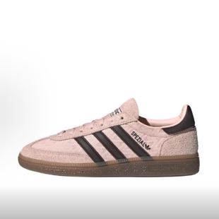 现货adidas originals HANDBALL 舒适百搭德训鞋女款粉色IH1499