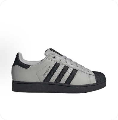 adidas originals Superstar 2 经典贝壳头 板鞋  灰黑JQ3183