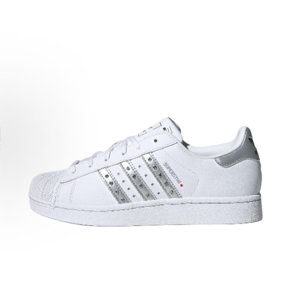 adidas 皮革百搭舒适 耐磨 低帮 板鞋女款白色JR4505 JR4506