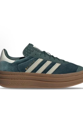 adidas 三叶草 GAZELLEBOLD休闲舒适低帮板鞋女绿色IG4391