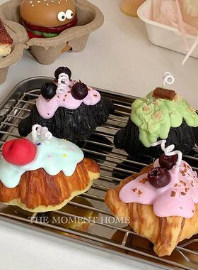 夏日面包房THE MOMENT HOME可颂香薰蜡烛无烟氛围感女生生日礼物