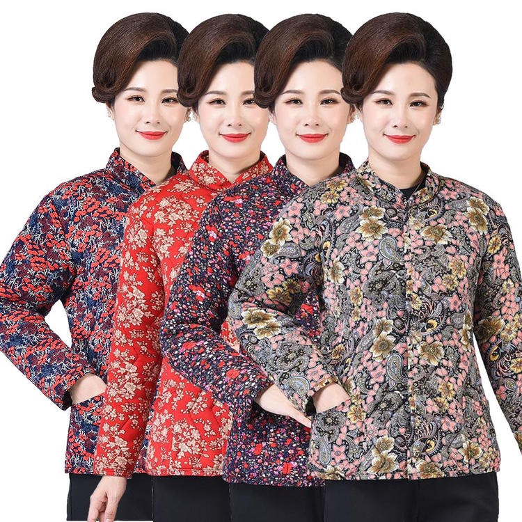 中老年棉衣女短款冬装加棉加厚老人棉服内胆内穿奶奶棉袄加肥宽松