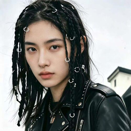 脏辫牛仔辣妹头饰脏辫编发配饰女