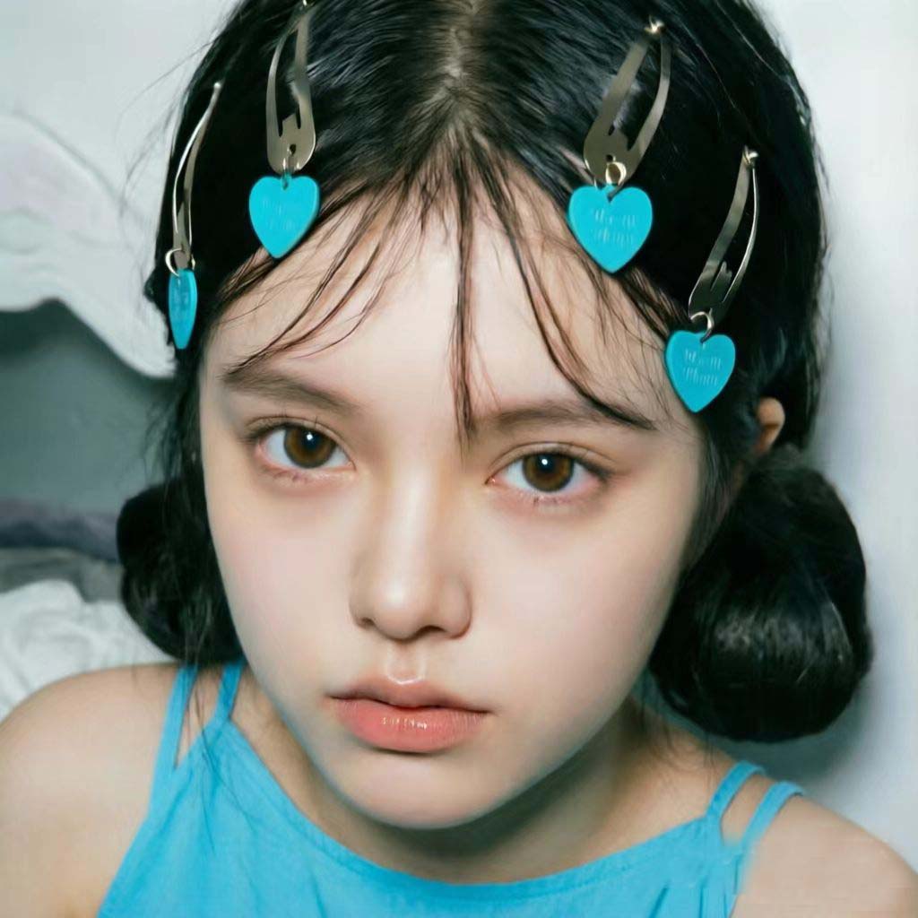 甜酷女孩发夹日韩bb夹鸭嘴夹侧边夹桃心糖果色刘海发卡子头发饰品