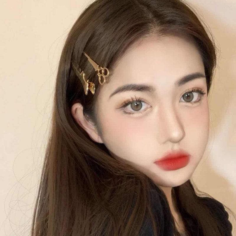 网红同款发饰复古个性小剪刀发卡子小梳子发夹鸭嘴夹女头饰刘海夹