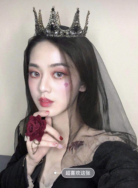 网红同款玫瑰链条流苏指环道具