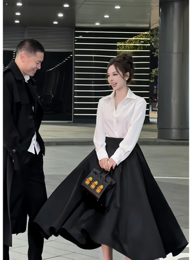 董小姐高端定制醋酸衬衫春装女2026年新款轻奢高级感白色法式上衣
