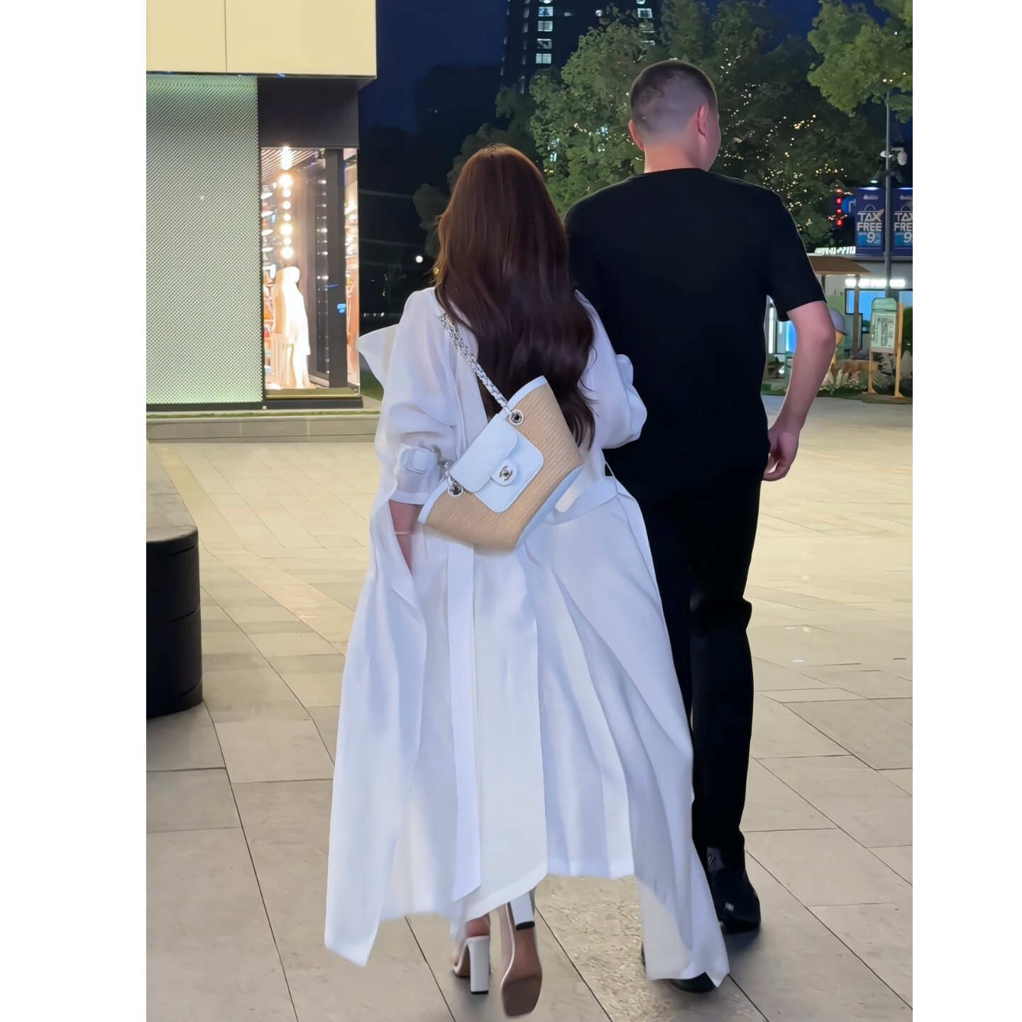 董小姐高端定制女装夏装新款气质翻领系带防晒风衣长款白色风衣