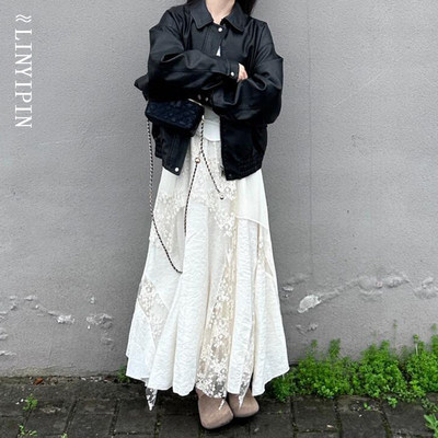 白色半身裙长版女秋季大