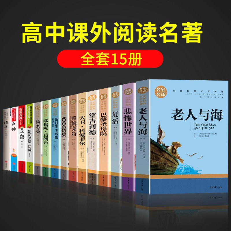 老人与海复活悲惨世界茶馆堂吉诃德谈美书简哈姆莱特老师推荐人教版书
