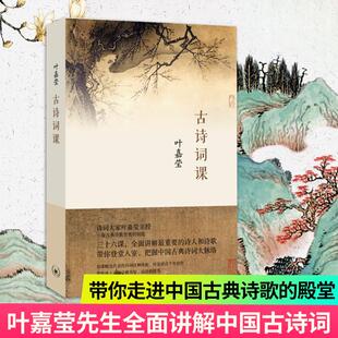 古诗词课叶嘉莹著 叶嘉莹先生讲解中国古诗词 古诗词修养进阶读物给孩子的古典诗歌唐诗三百首古典文学理论唐诗宋词元曲诗词集