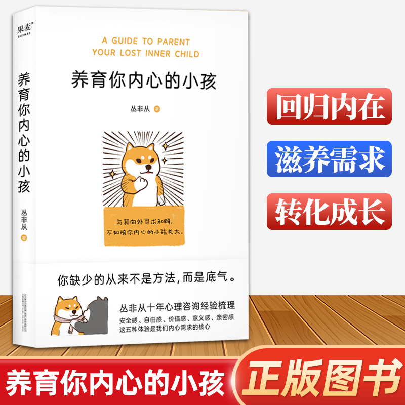 养育你内心的小孩丛非从正版书籍心理自助自我疗愈强大成长亲密关系安全价值感人生的意义原生家庭自己与内心的小孩对话非电子版-封面