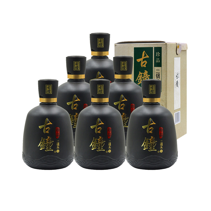 北京红星二锅头白酒古钟珍品白酒清香型46度450ml*6瓶礼盒整箱装