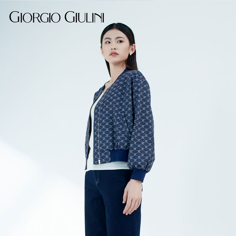 庄姿妮休闲新款短款拉链卫衣薄外套2025年春季修身运动开衫Q105