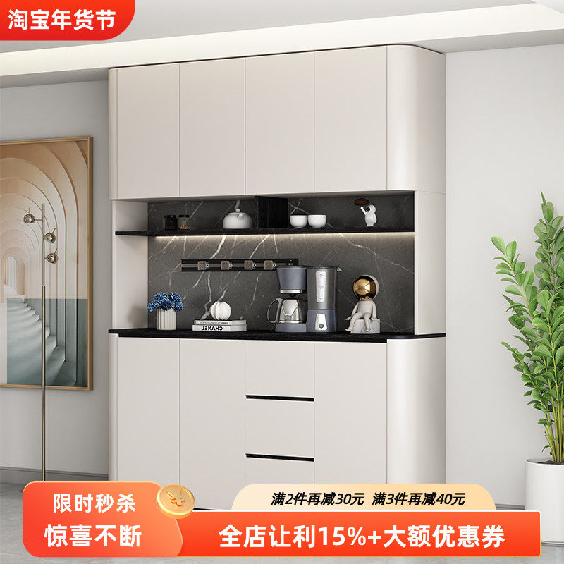 奶油风餐边柜酒柜一体靠墙置物柜全实木客厅家用储物柜厨房碗柜子,住宅家具,餐边柜,淘宝优惠券,粉丝福利购,淘宝优惠卷